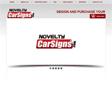 Tablet Screenshot of noveltycarsigns.com